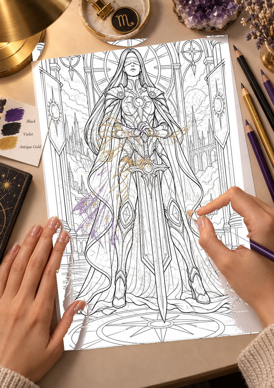 Oria Vey Coloring Character Sheet 5