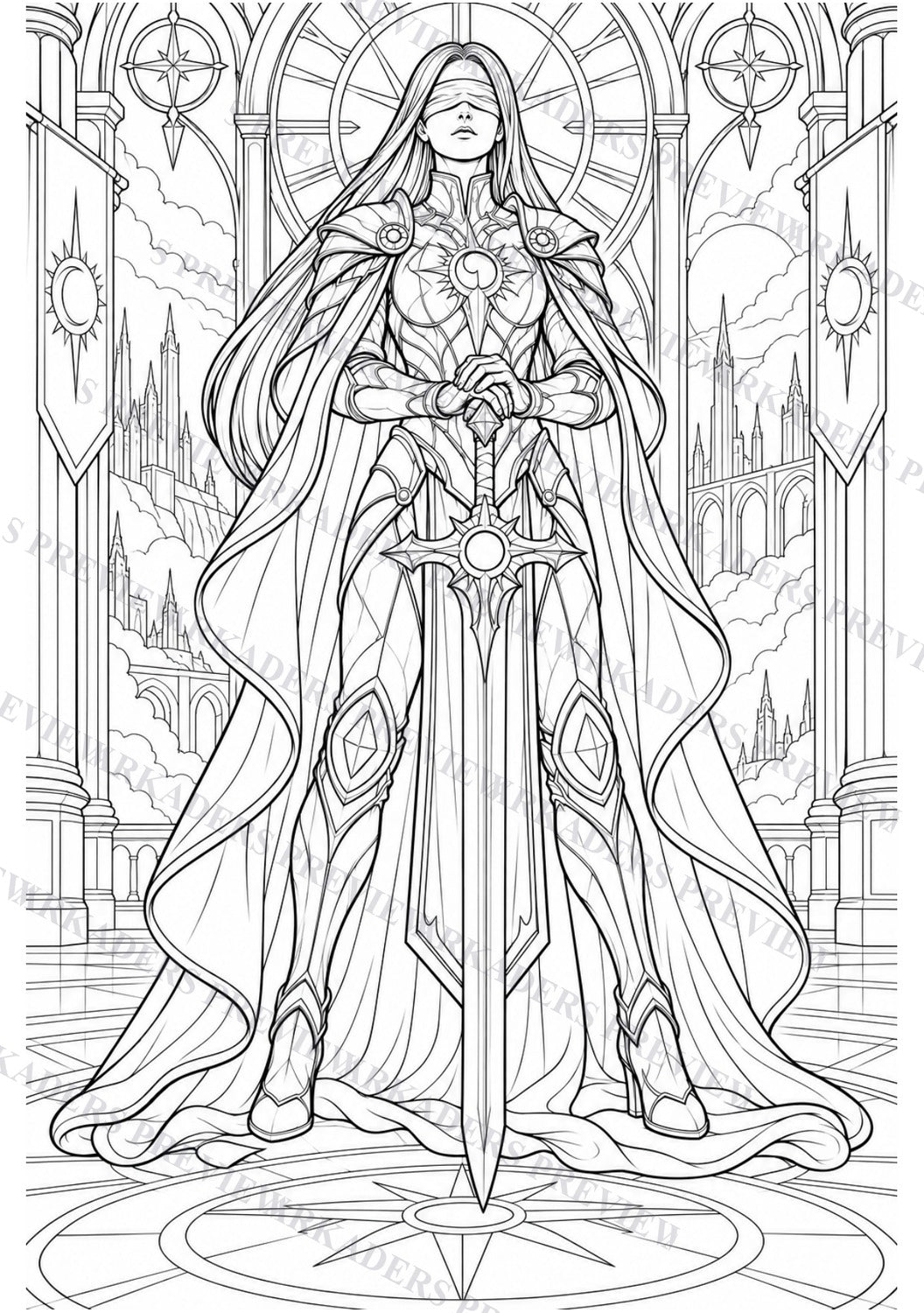 Oria Vey Coloring Character Sheet 8