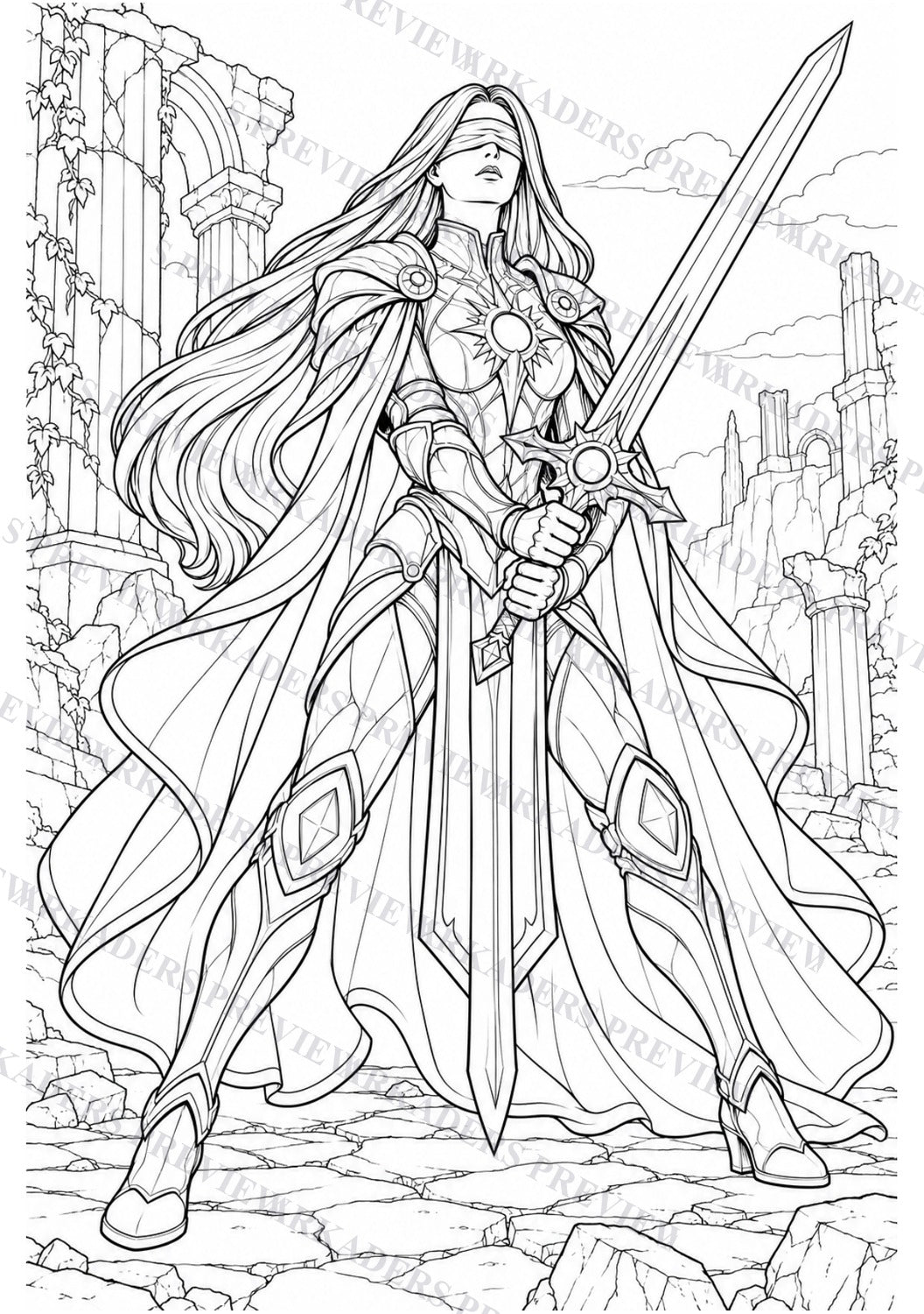 Oria Vey Coloring Character Sheet 10
