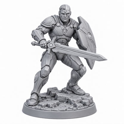 Orion exclusive pose grey resin miniature