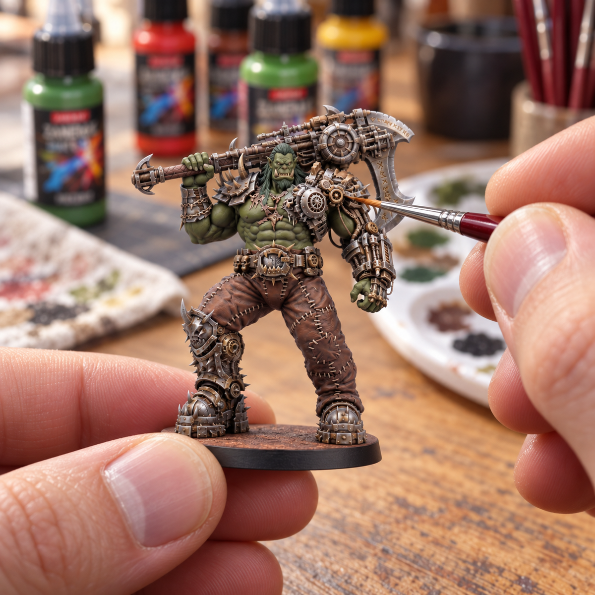 Digitally created painting inspiration: fine armour details on Vorgash Ironwake