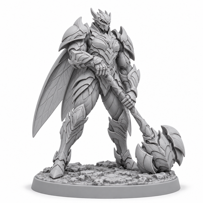 Orryx Thane Carapace Breaker — grey resin miniature