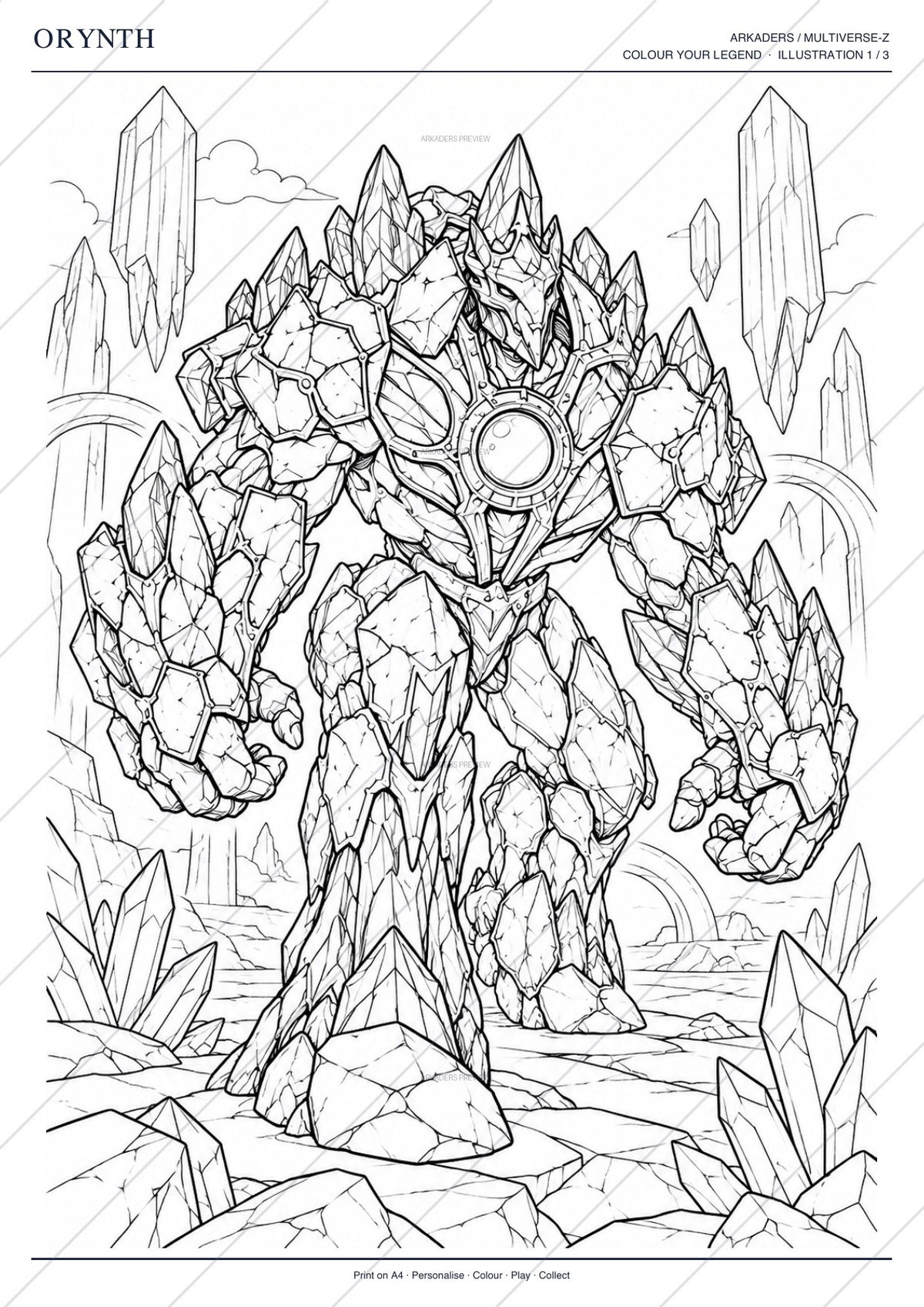 Orynth Coloring Character Sheet 8