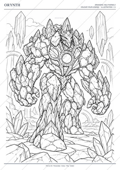 Orynth Coloring Character Sheet 8