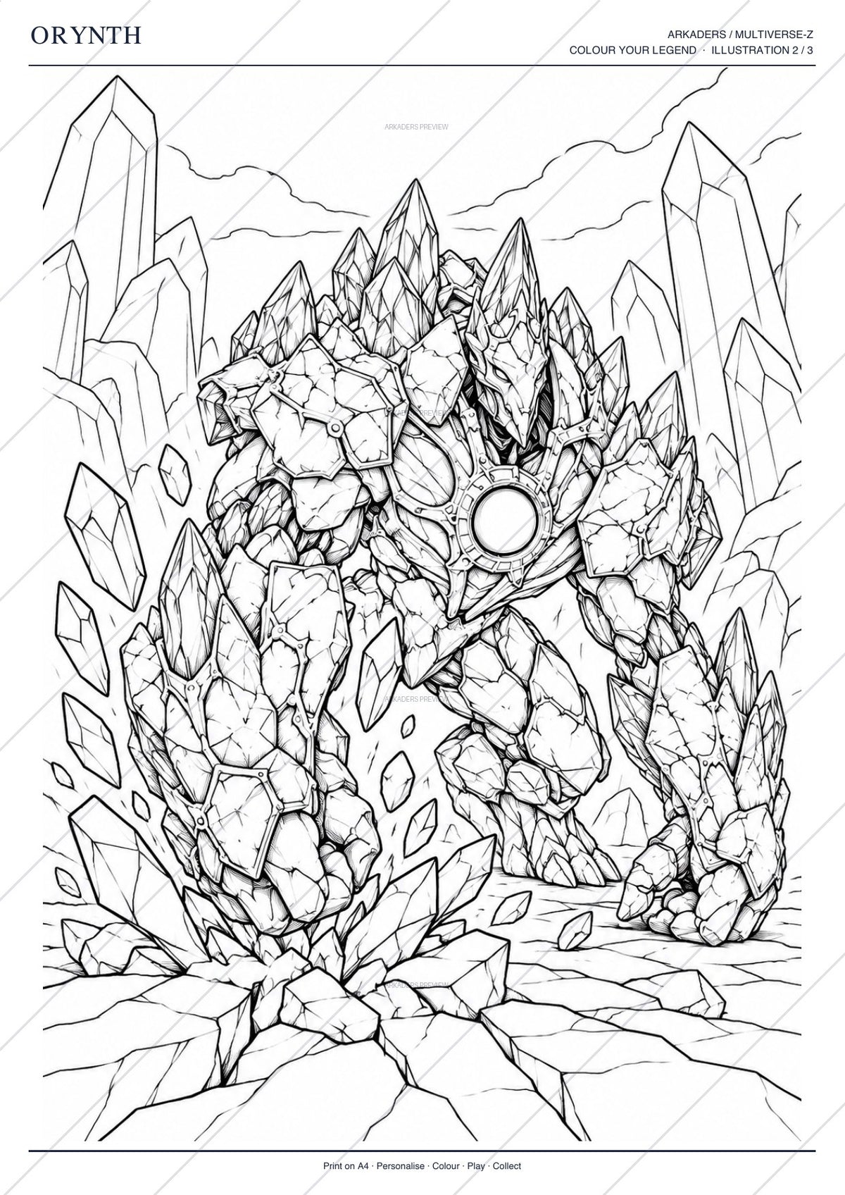 Orynth Coloring Character Sheet 10