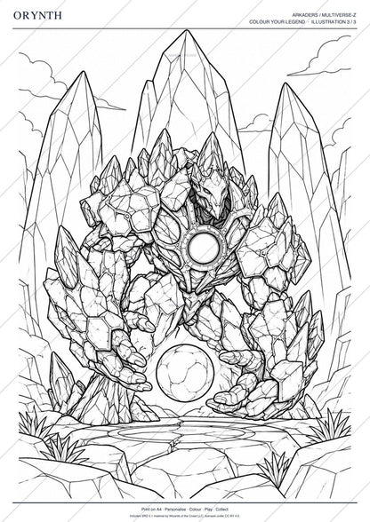 Orynth Coloring Character Sheet page 6 preview