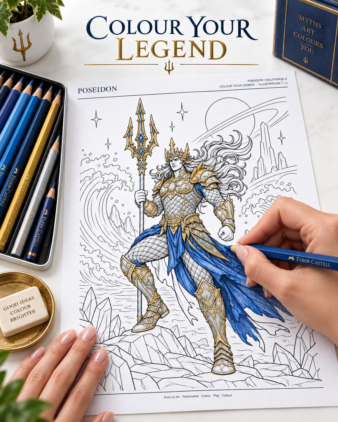 Poseidon Coloring Character Sheet 5