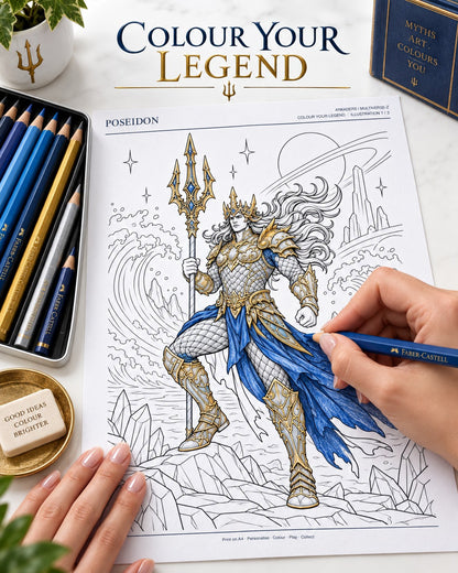 Poseidon Coloring Character Sheet 5