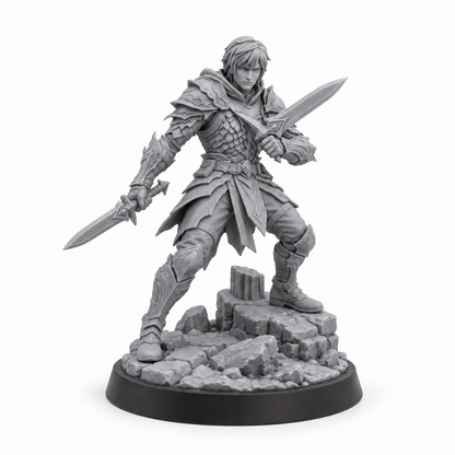 Raven Varo exclusive pose grey resin miniature