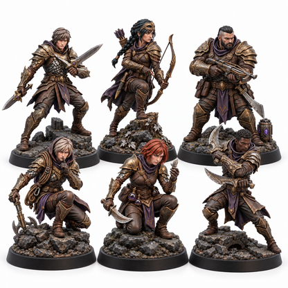Raven Varo's Silent Refuge painted six-miniature squad