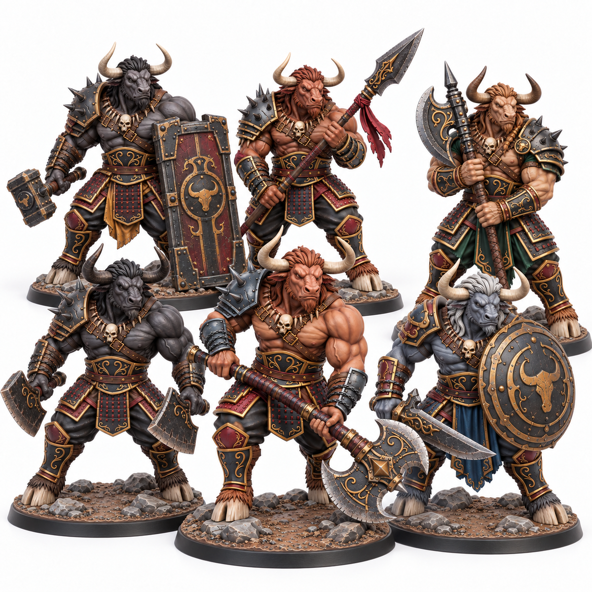 Rokoso's Last War Host — six painted resin miniatures