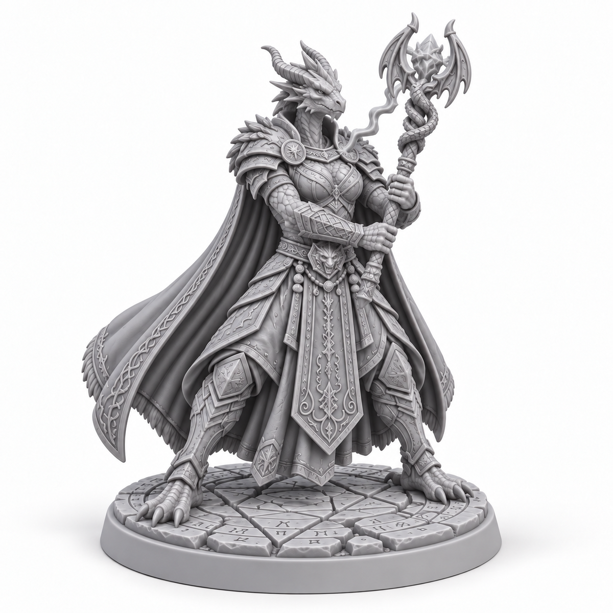 Sahraxis Veil Stormcaller — grey resin miniature