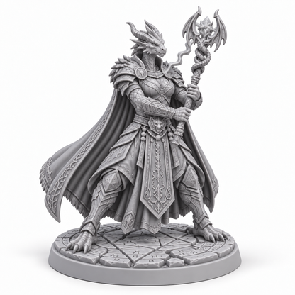 Sahraxis Veil Stormcaller — grey resin miniature