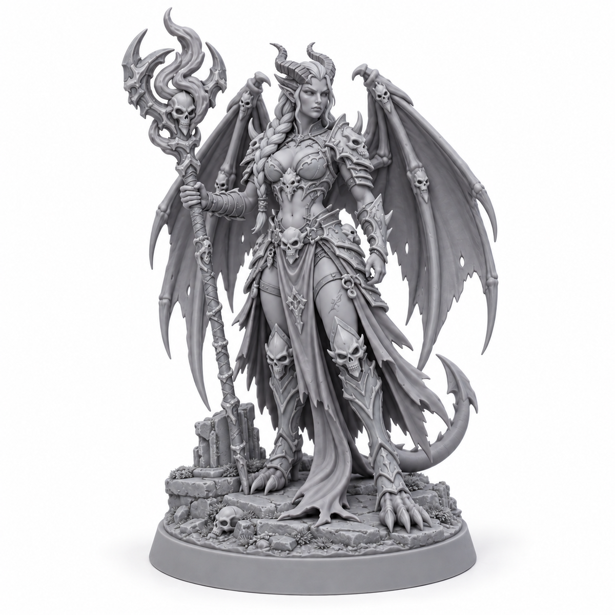 Selene Marr grey resin miniature