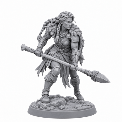 Selyra Ashwolf — unpainted grey resin miniature