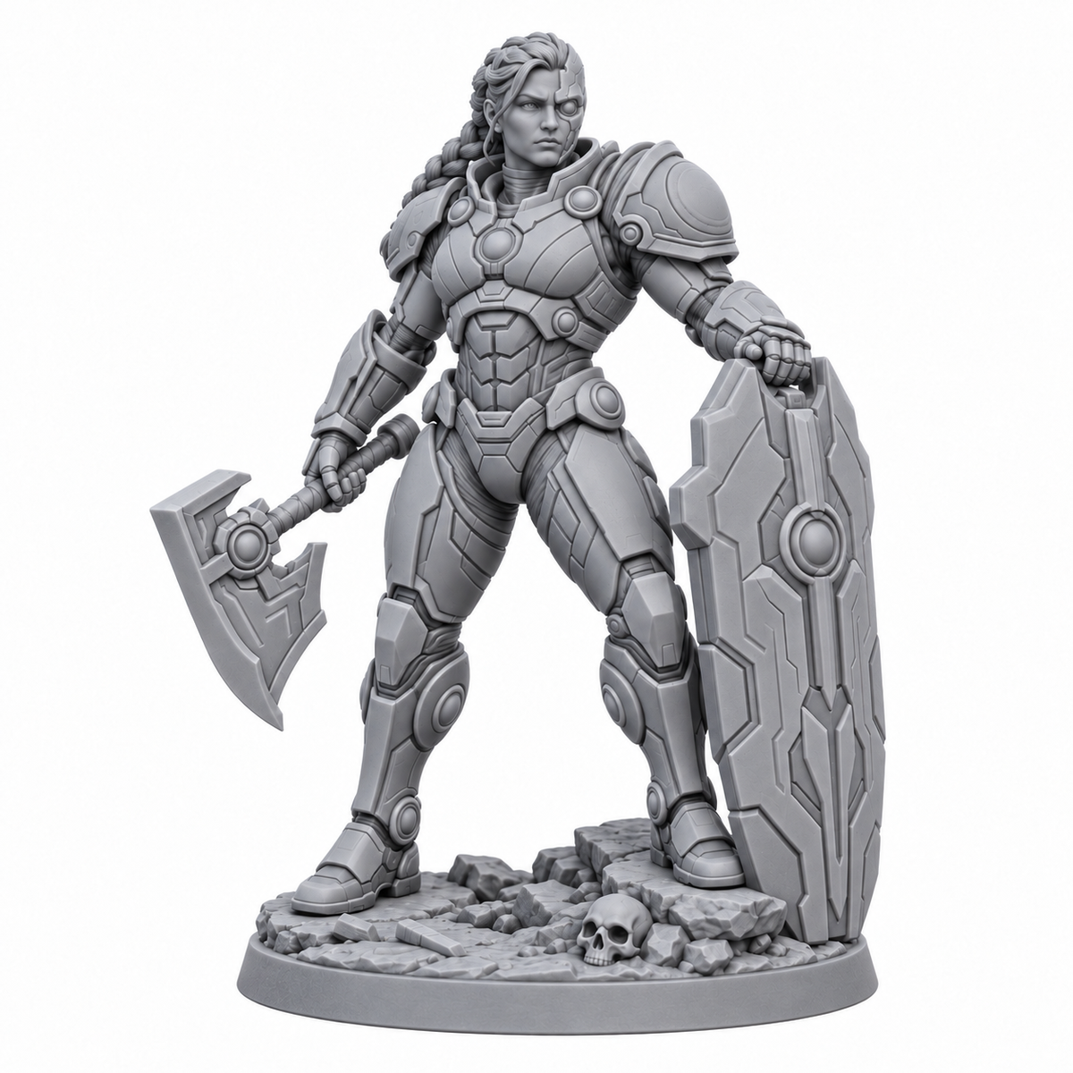 Sera Nox grey resin miniature