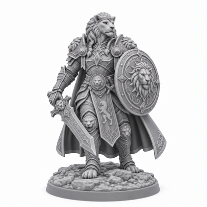 Seraphine Veyr, Dawnblade — grey resin miniature