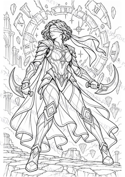 Serathiel Coloring Character Sheet 8