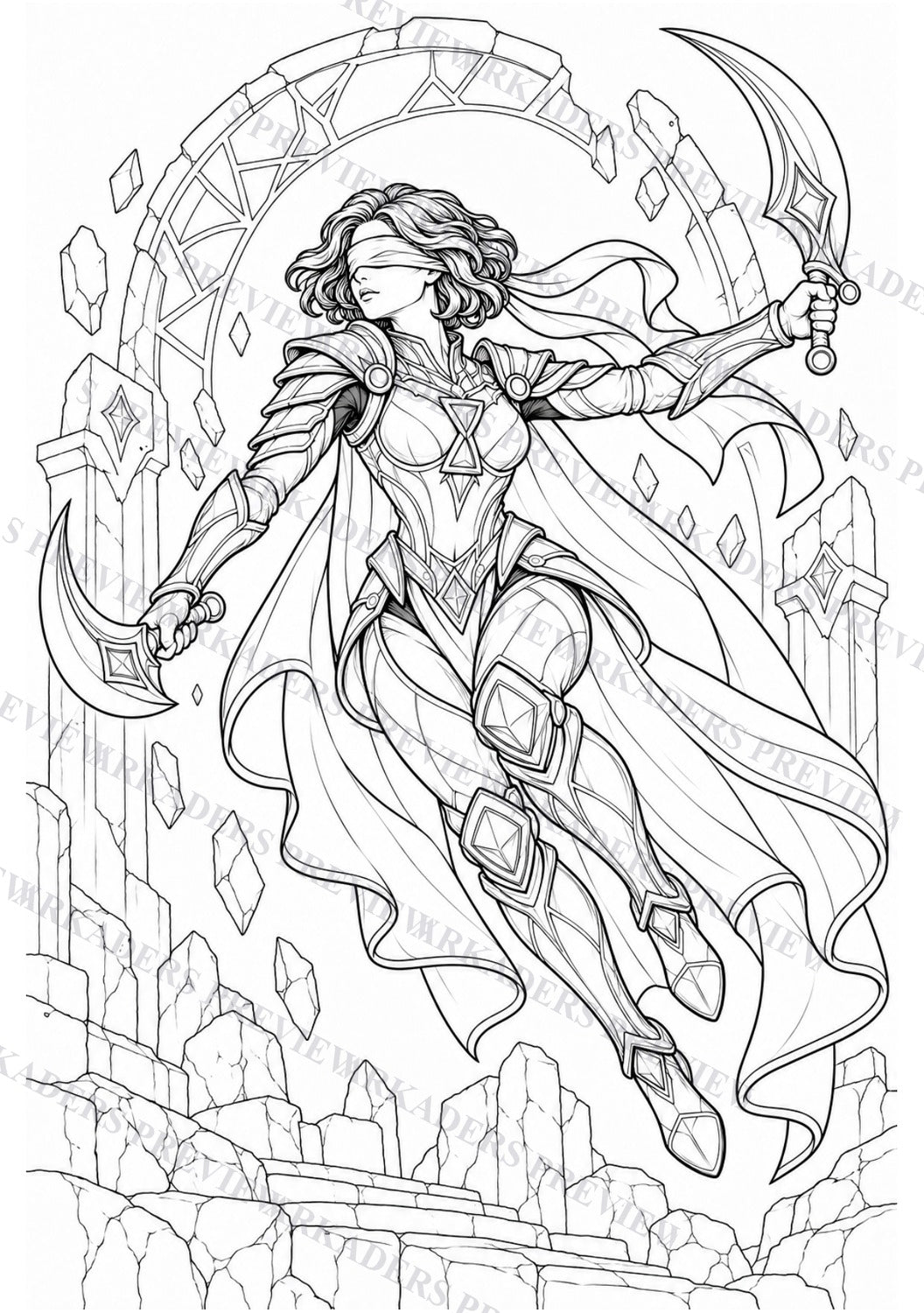 Serathiel Coloring Character Sheet 10