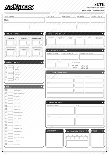 Seth: Complete PDF page 1, protected preview. Digital PDF only.