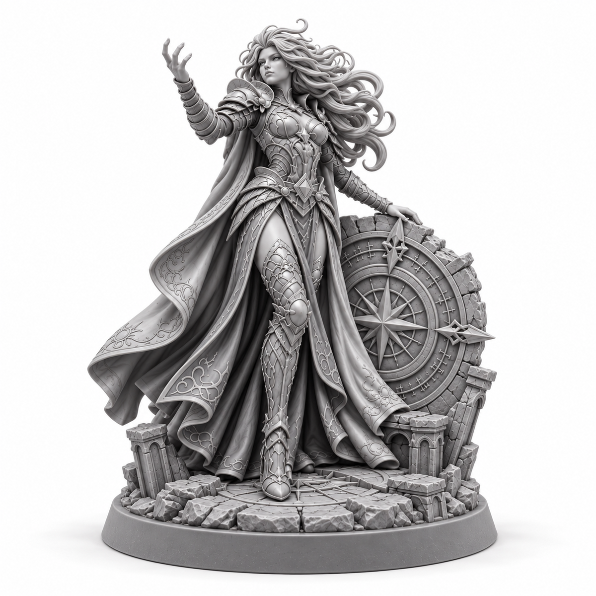 Silke — illustrated unpainted resin miniature preview