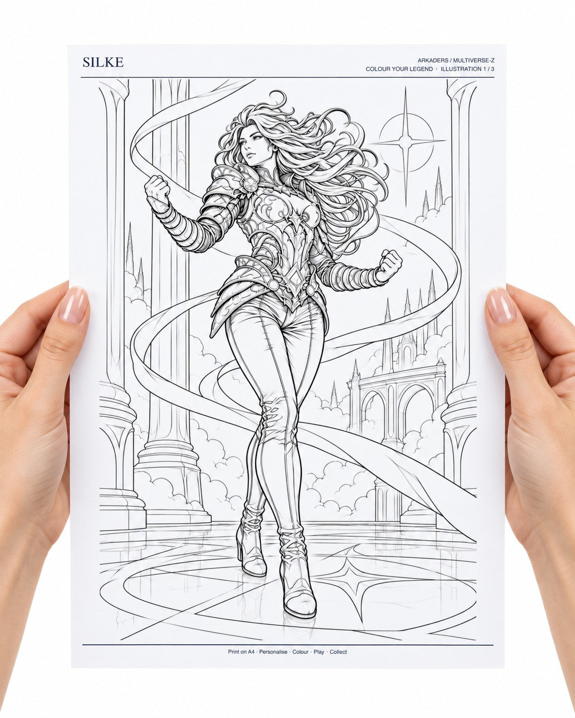 Silke Coloring Character Sheet 3