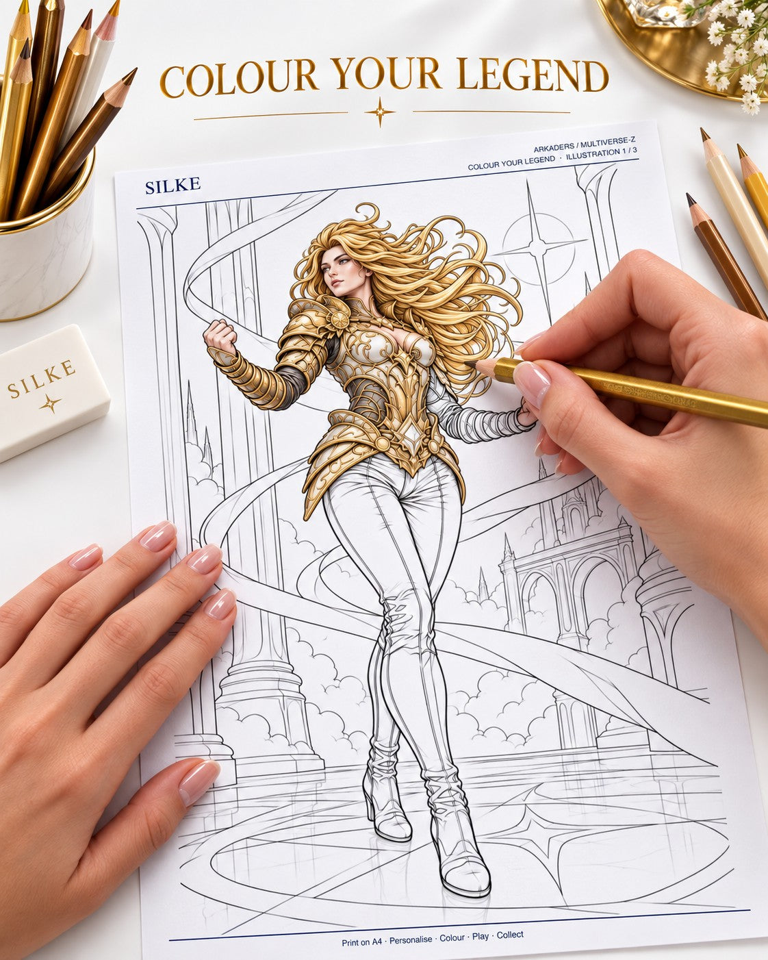 Silke Coloring Character Sheet 5