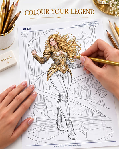 Silke Coloring Character Sheet 5