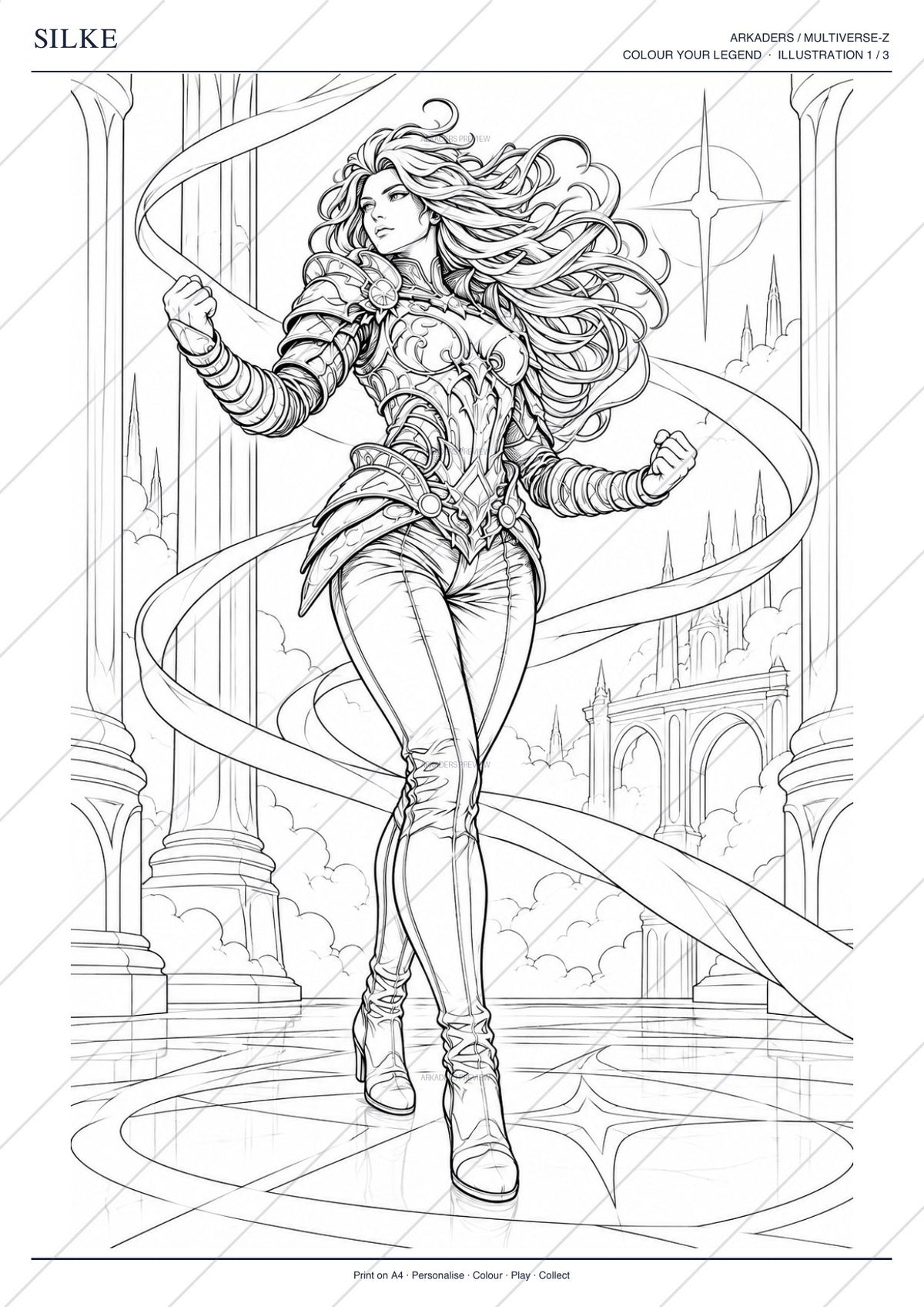 Silke Coloring Character Sheet 8