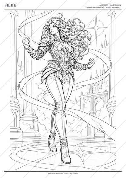 Silke Coloring Character Sheet 8