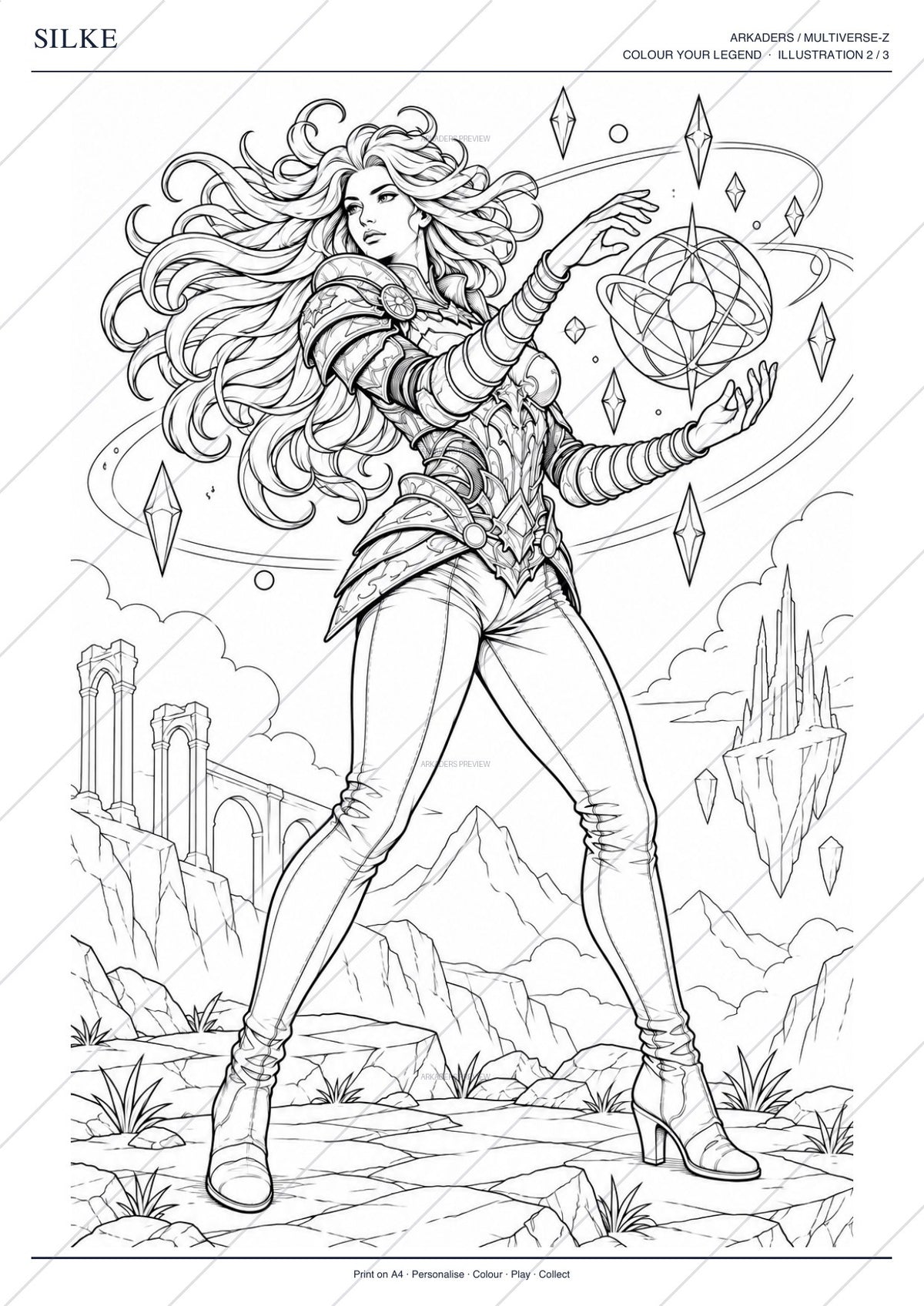 Silke Coloring Character Sheet 10