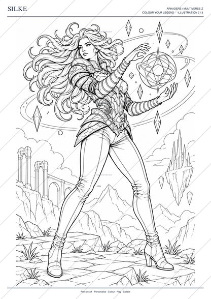 Silke Coloring Character Sheet 10