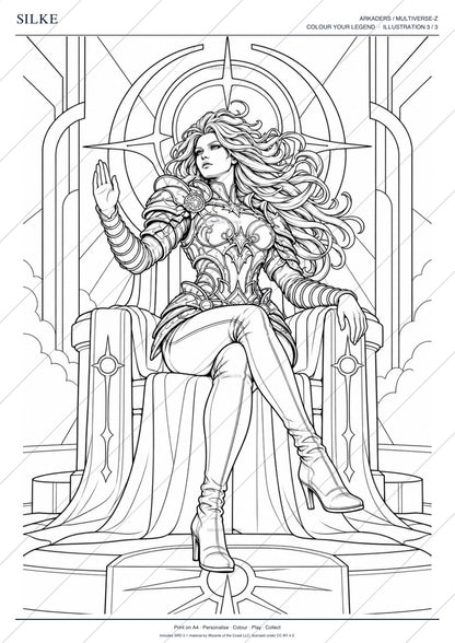 Silke Coloring Character Sheet 12
