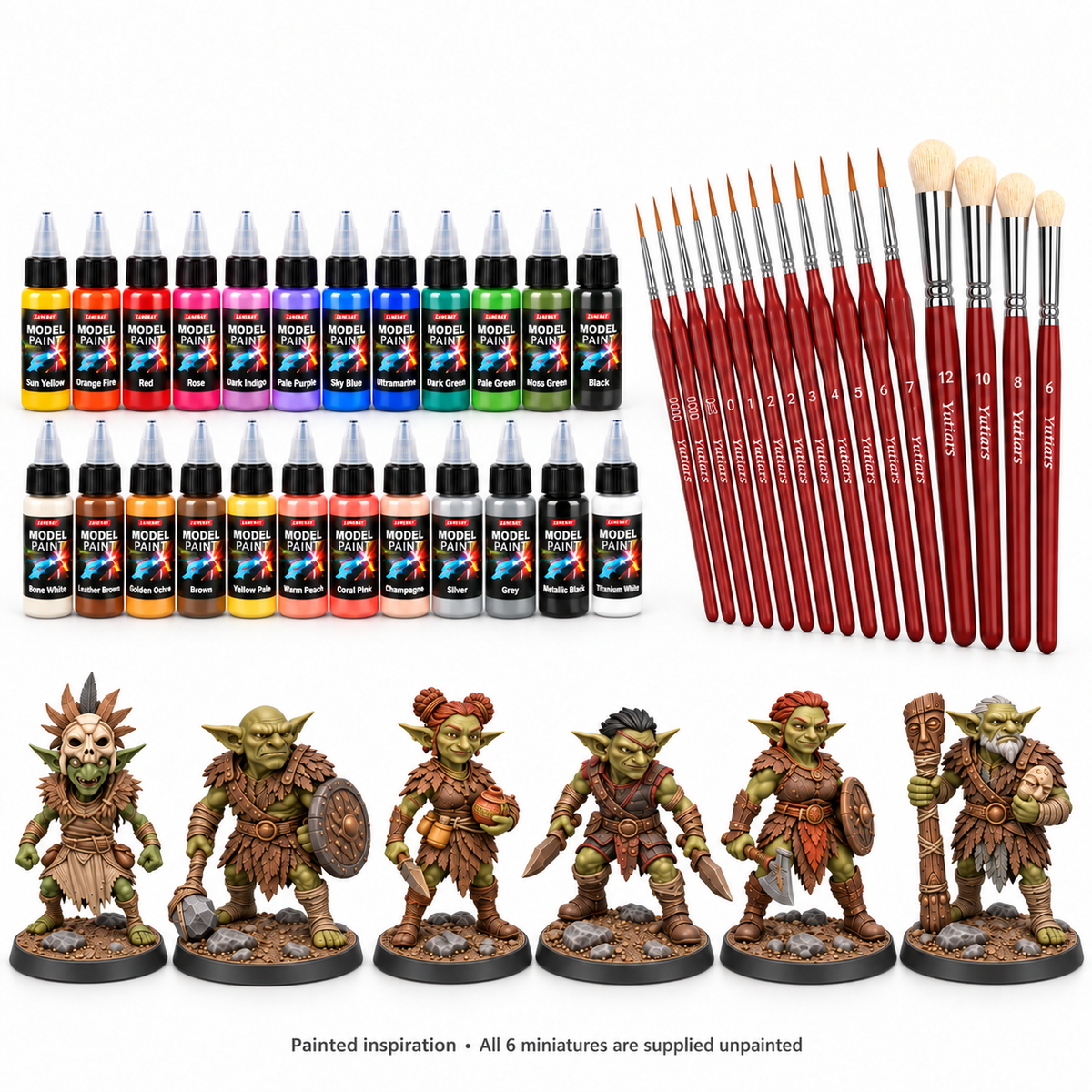 Skuda Ordo Tribute full bundle with painted examples; all six miniatures supplied unpainted.