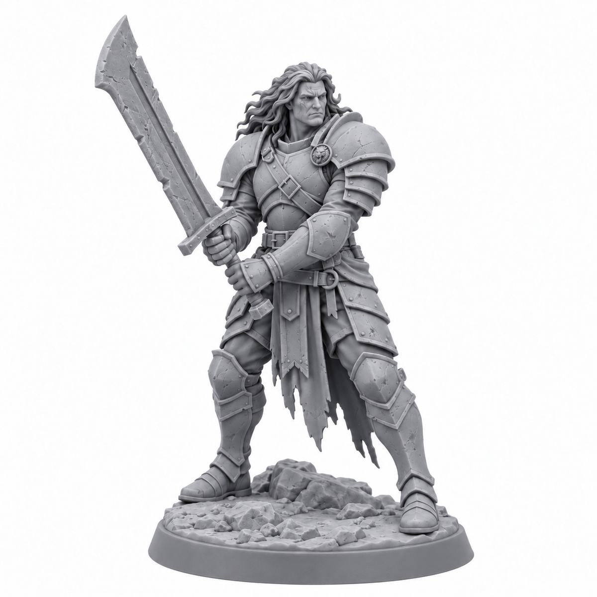 Tharon before corruption — unpainted grey resin miniature