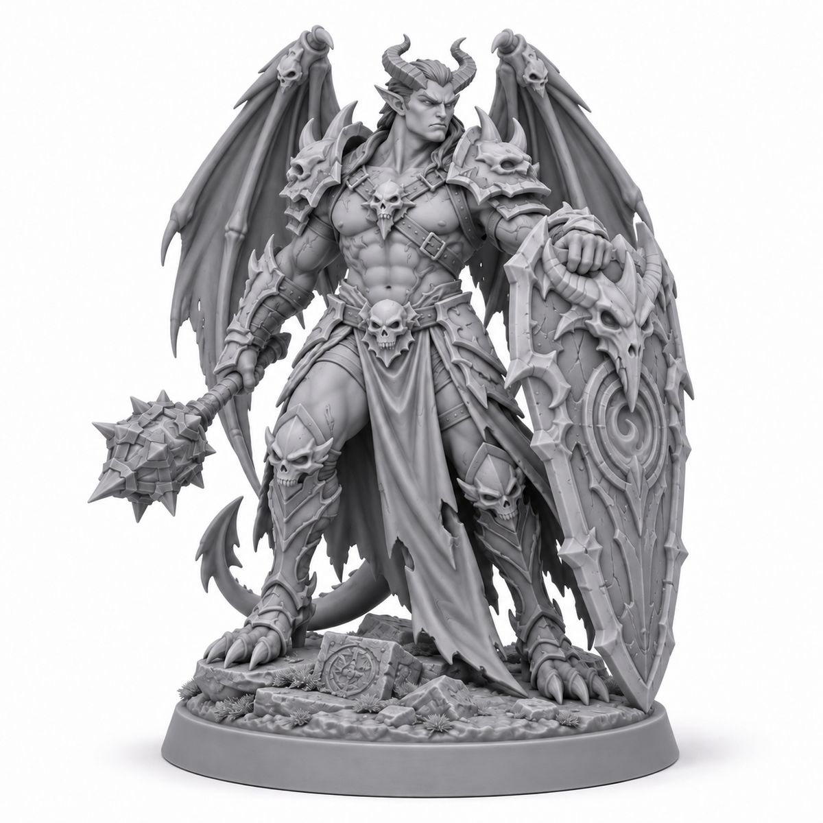 Tharos Veyr grey resin miniature