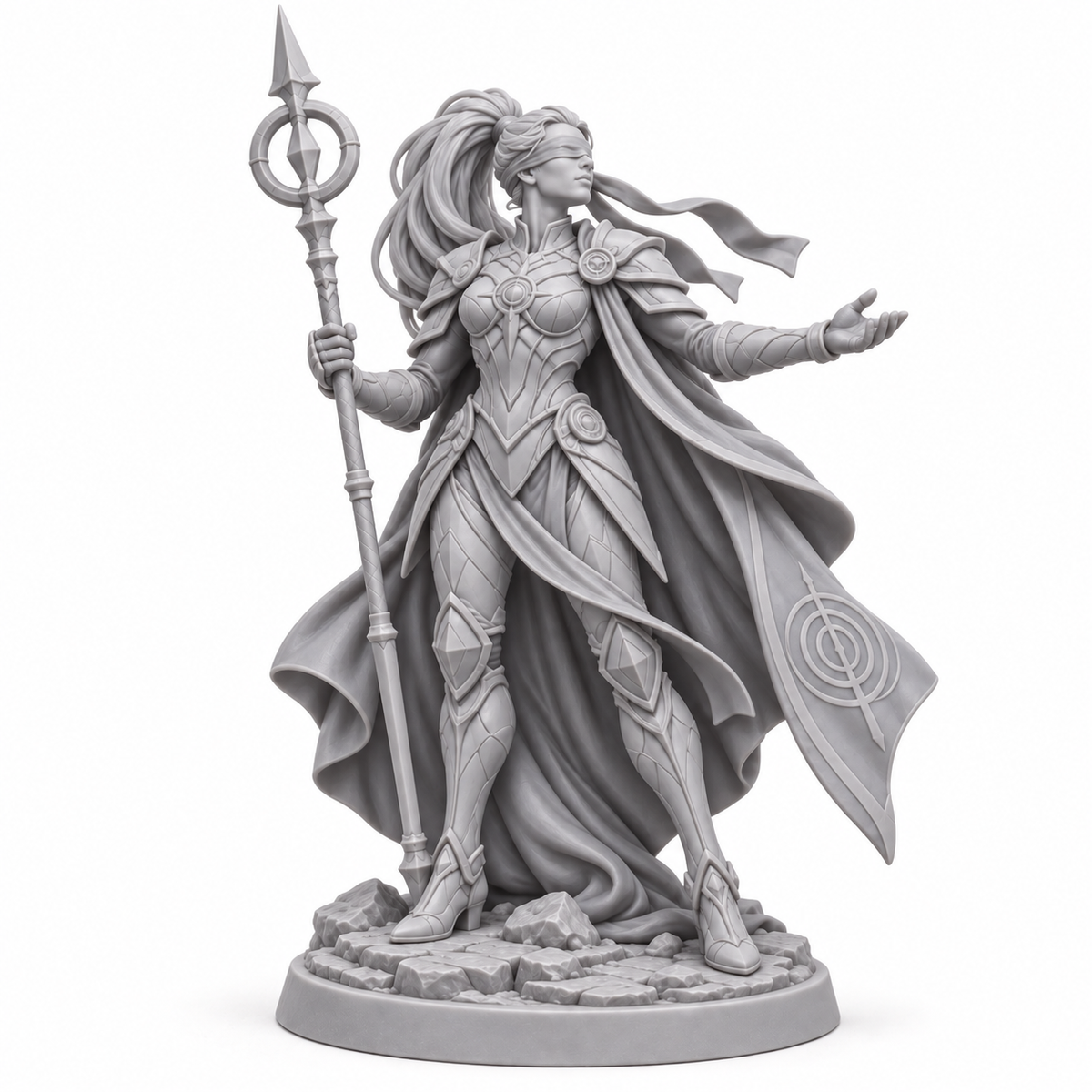 Calystria unpainted grey resin miniature