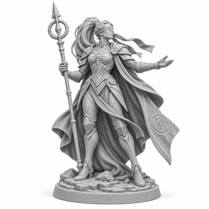 Calystria unpainted grey resin miniature