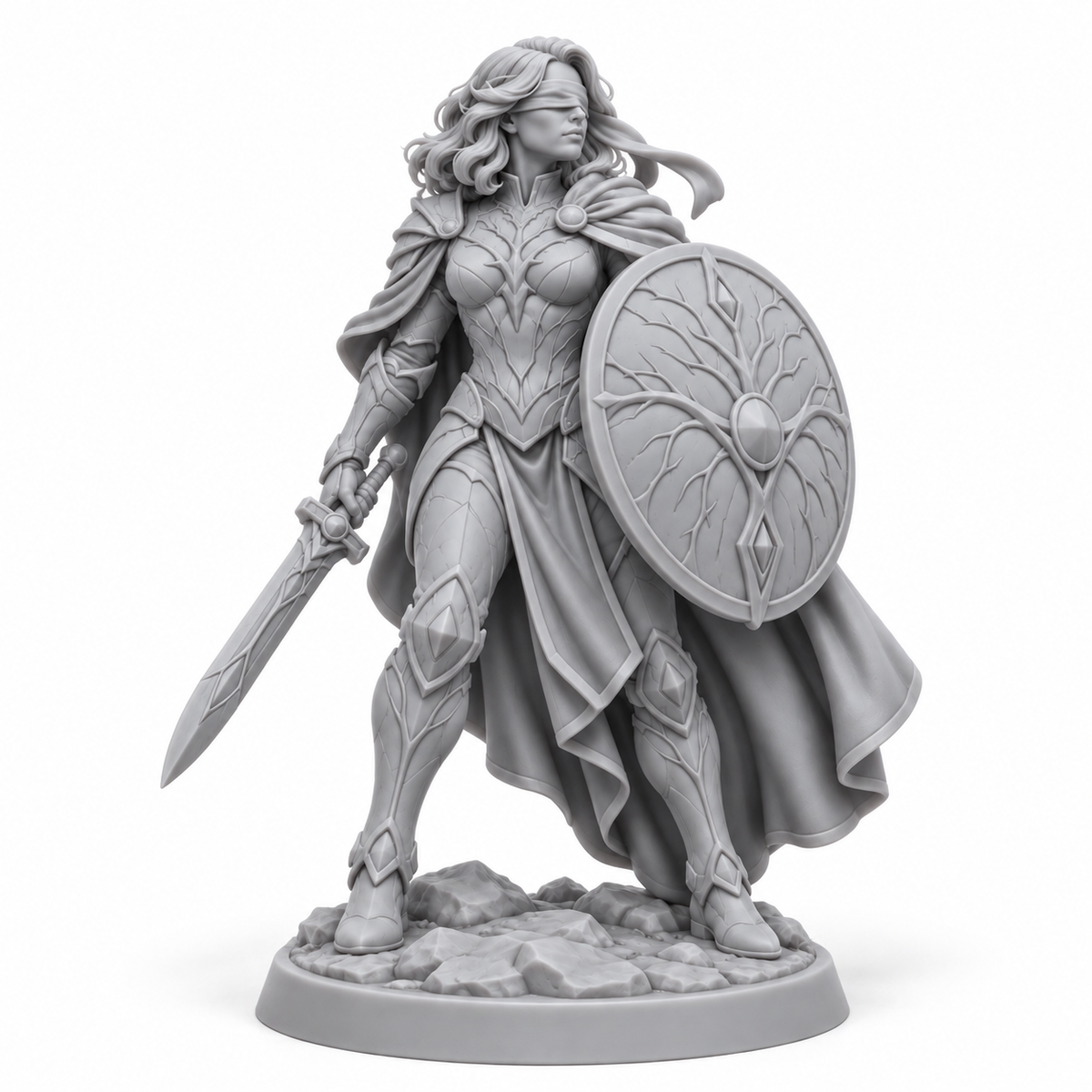 Maelis unpainted grey resin miniature