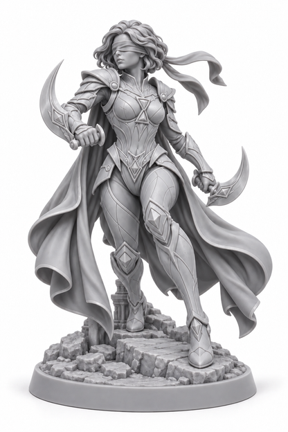 Serathiel unpainted grey resin miniature