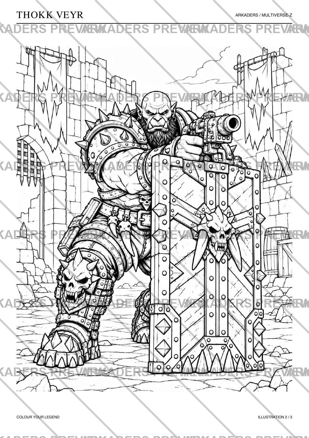 Thokk Veyr Coloring Character Sheet — protected preview page 4
