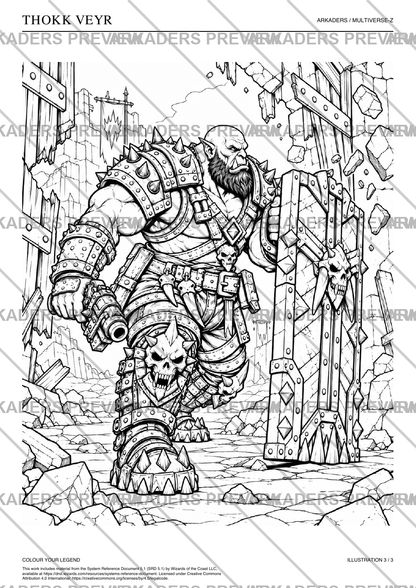 Thokk Veyr Coloring Character Sheet — protected preview page 6
