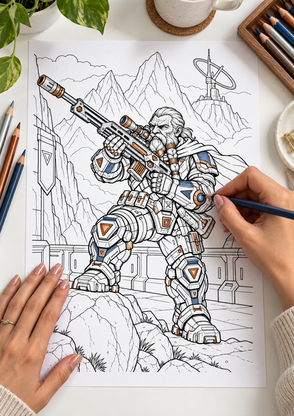 Thorven Ashwatch Coloring Character Sheet — coloring setup