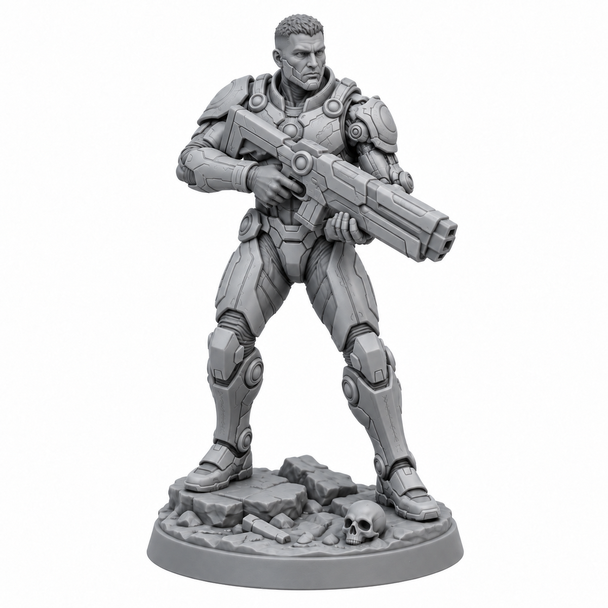 Tor Aegis grey resin miniature