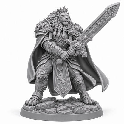 Vaelis — bundle-exclusive alternate pose, grey resin miniature
