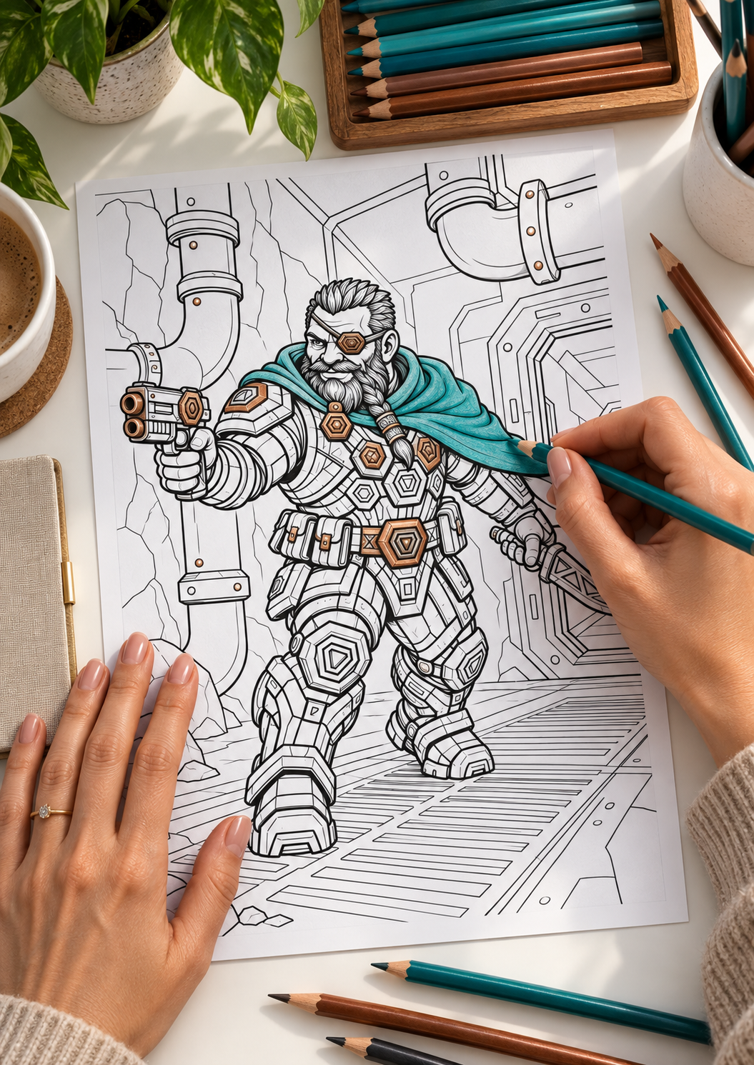 Varek Flintveil Coloring Character Sheet — coloring setup