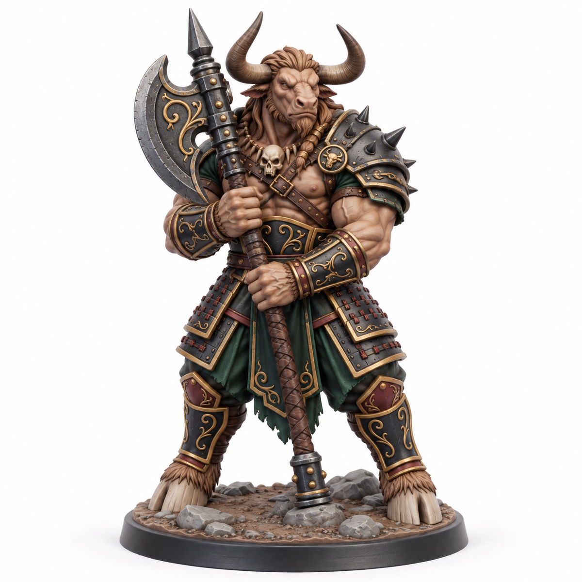 Varkun Ironhoof, Iron Vanguard — painted miniature
