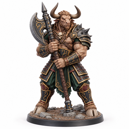 Varkun Ironhoof, Iron Vanguard — painted miniature