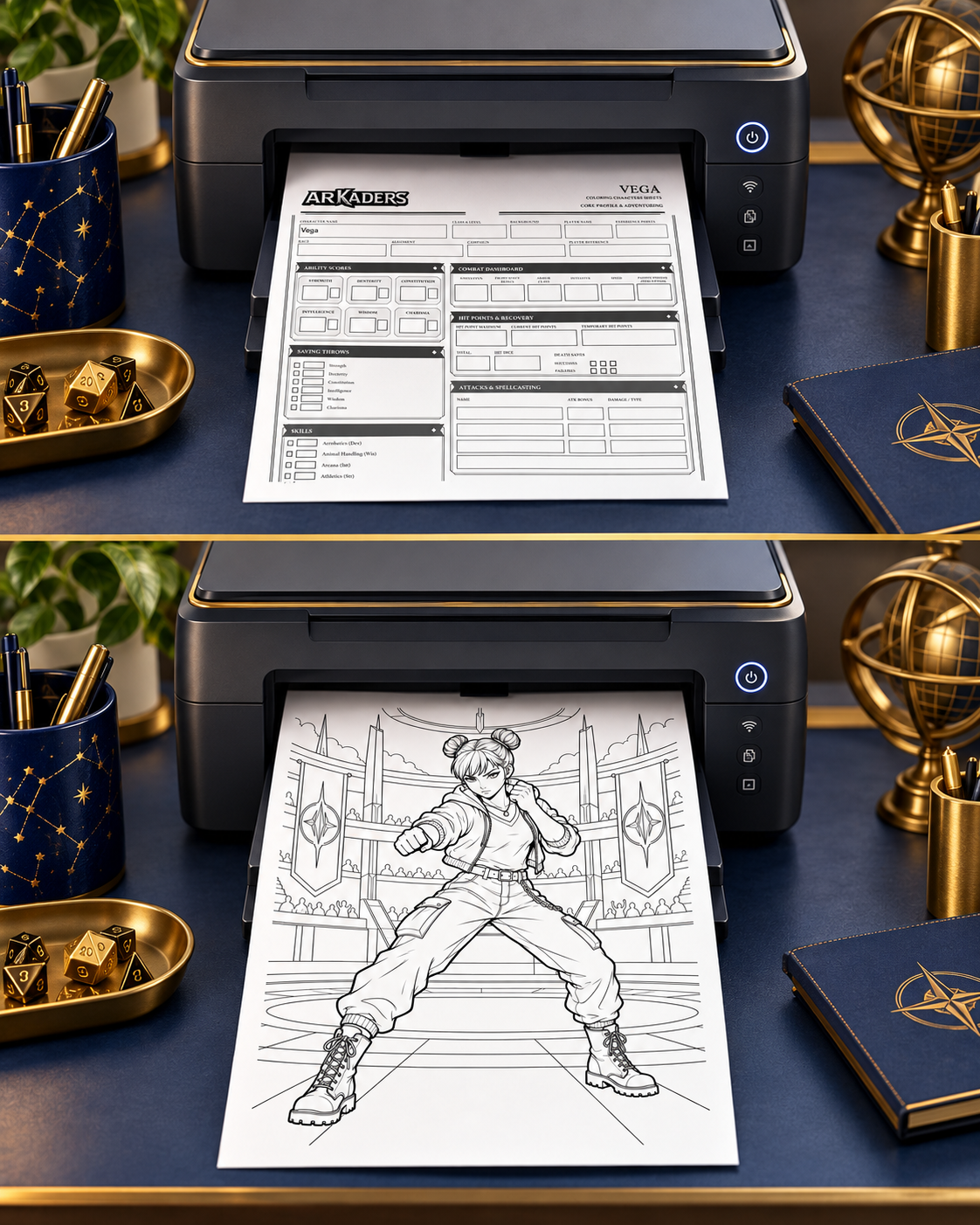 Vega Coloring Character Sheet — preview 4