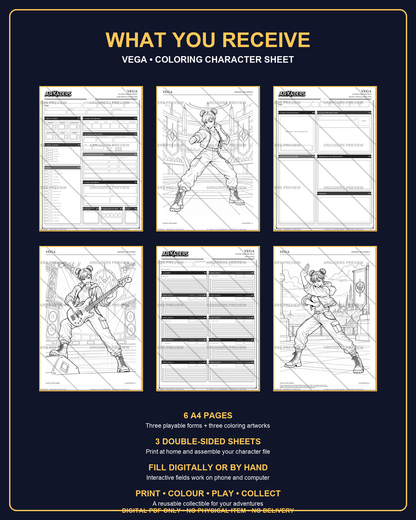 Vega Coloring Character Sheet — preview 6